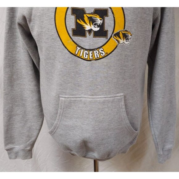 NCCA Missouri Mizzou Tigers Unisex Medium Gray Distressed Pullover Logo Hoodie - Picture 4 of 10